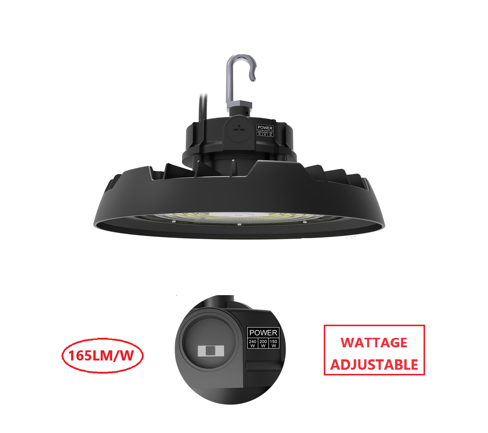 240W Multiple Installation Options About High Lumens High Bay Light for You Warehouse