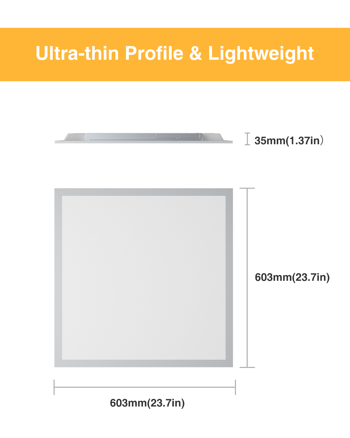 Stock In US 600*600mm 2FT*2FT 40W 3000K-6500K 5Wattage 5CCT Adjustable Ceilings LED Panel Light