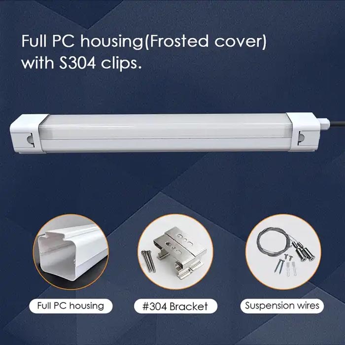 Recolux Led Triproof Light 1500mm 5ft Ip65 Led Linear Batten Parking Lighting Fixture Store Lights