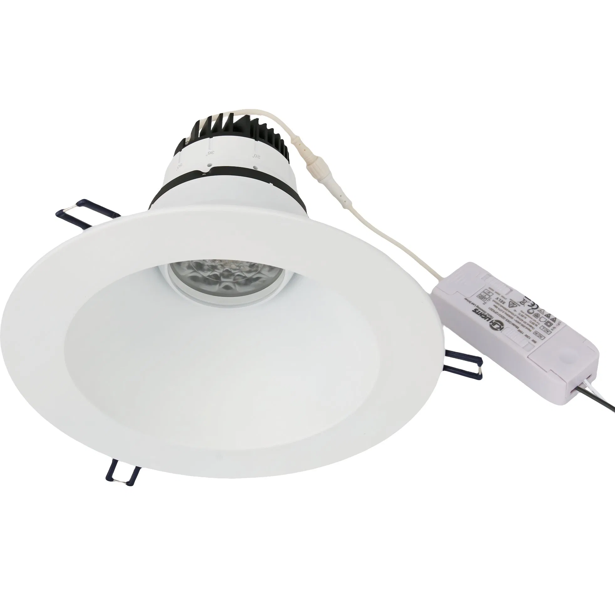 2025 Best LED Down Lights 8 Inch Round Gimbal Recessed Ceiling Can Lights Low Glare IP54 Smart Rgbcw 5CCT Tunable Beam Angle Adjustable