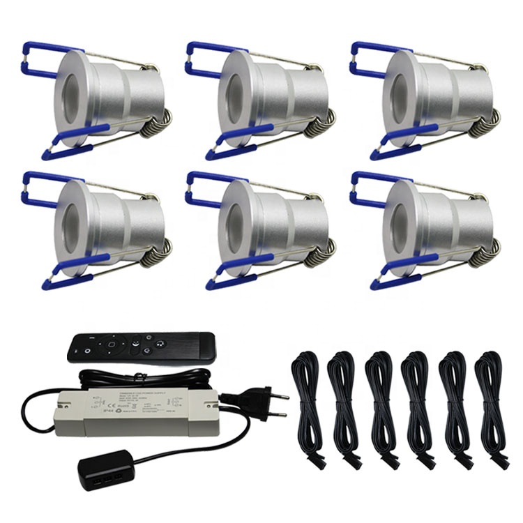 3W 12V Dimmable Mini LED Downlight 10x3W LED Recessed Ceiling Lamps Spot Light +Driver+ Remote