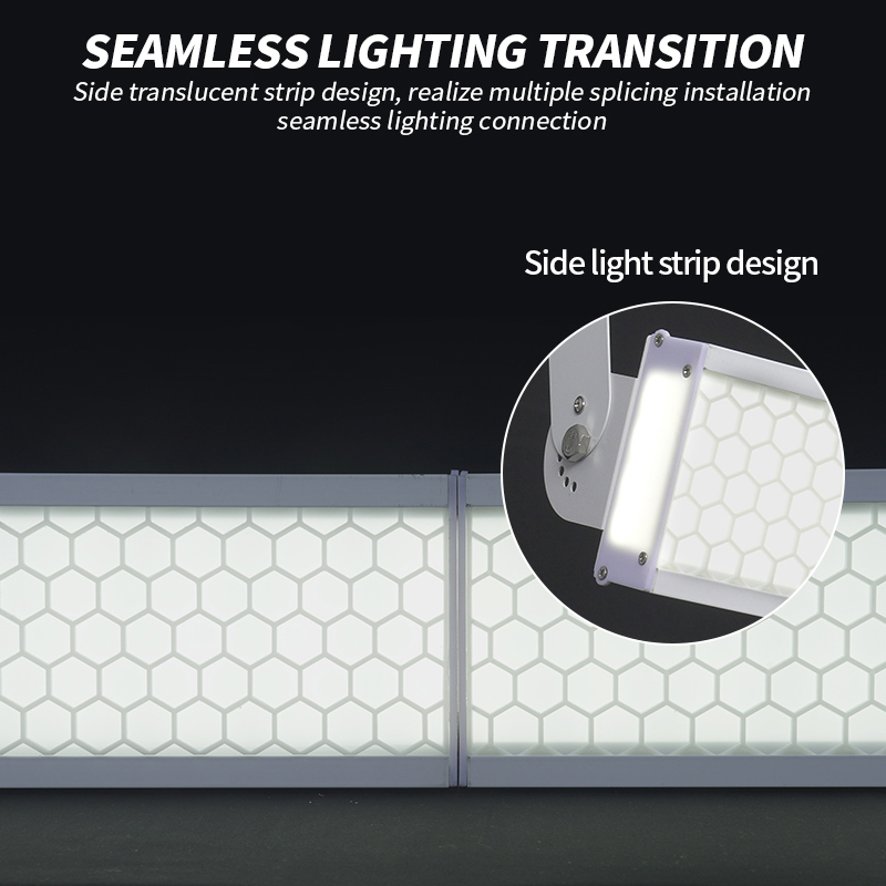 New Indoor Led Badminton Field Lighting Led Badminton Court Light Anti Glare Padel Court Rectangle Hanging Linear Light For Gym