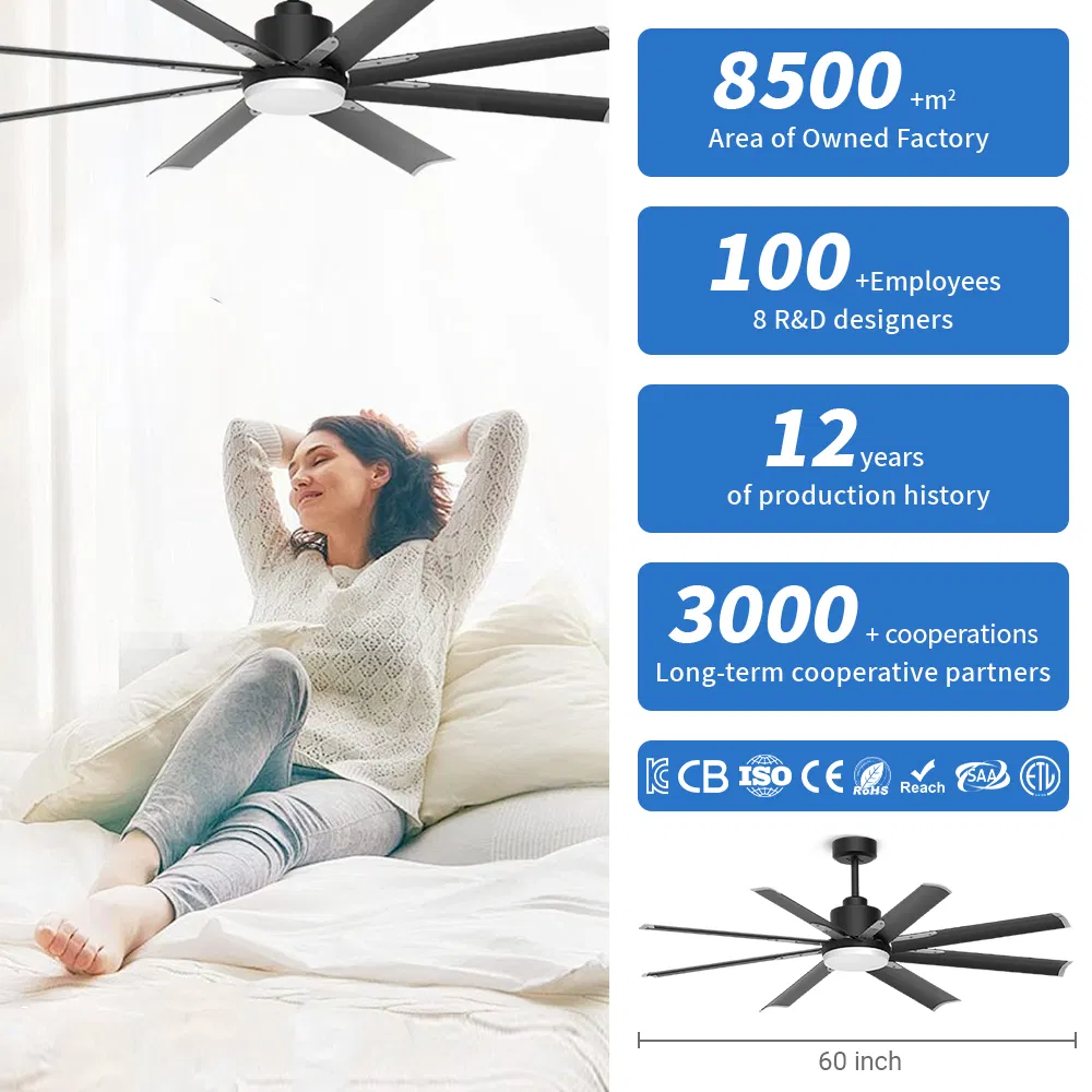 Smart APP Control Ceiling Fan with LED Light and Timer Setting
