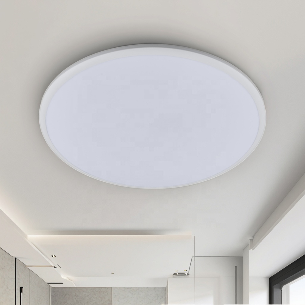 Modern 15W-50W LED Ceiling Light Fixture IP20 Rating 6500K Color for Home Office Living Room Surface Mounted Panel Lamp
