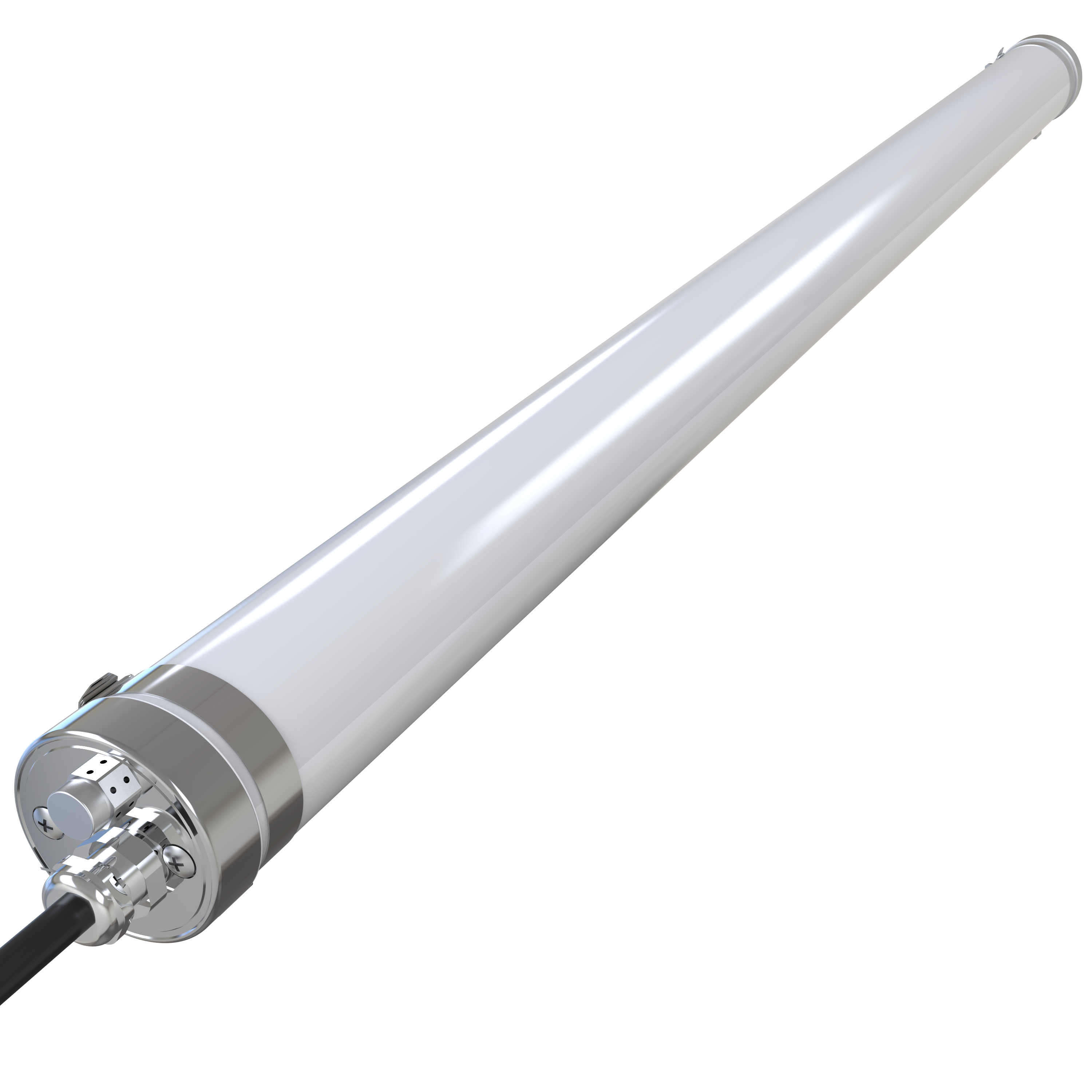 NSF Certified IP69K IK10 LED Tri-proof Light for Food Processing, 316 Stainless Steel PMMA Anti-corrosion Tubular Light