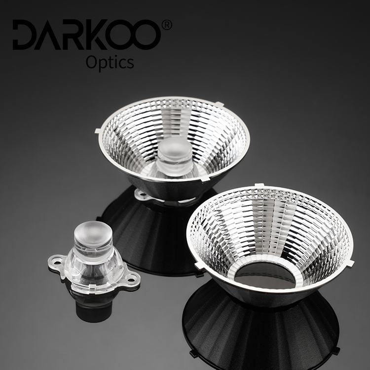 15W Cob Chrome Reflector Led Downlight Module Recessed Deep Reflector 8 Degree Led Cob Reflector Cob Light Lens