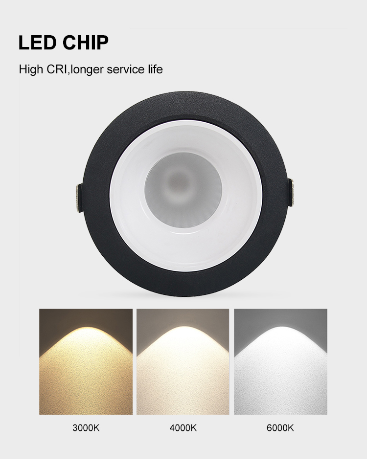 Frameless Recessed Downlight Features