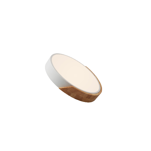 Wood Housing LED Ceiling Light for Living Room Smart Light With Remote Control Dimmable Color Changing Wood Ceiling Lights