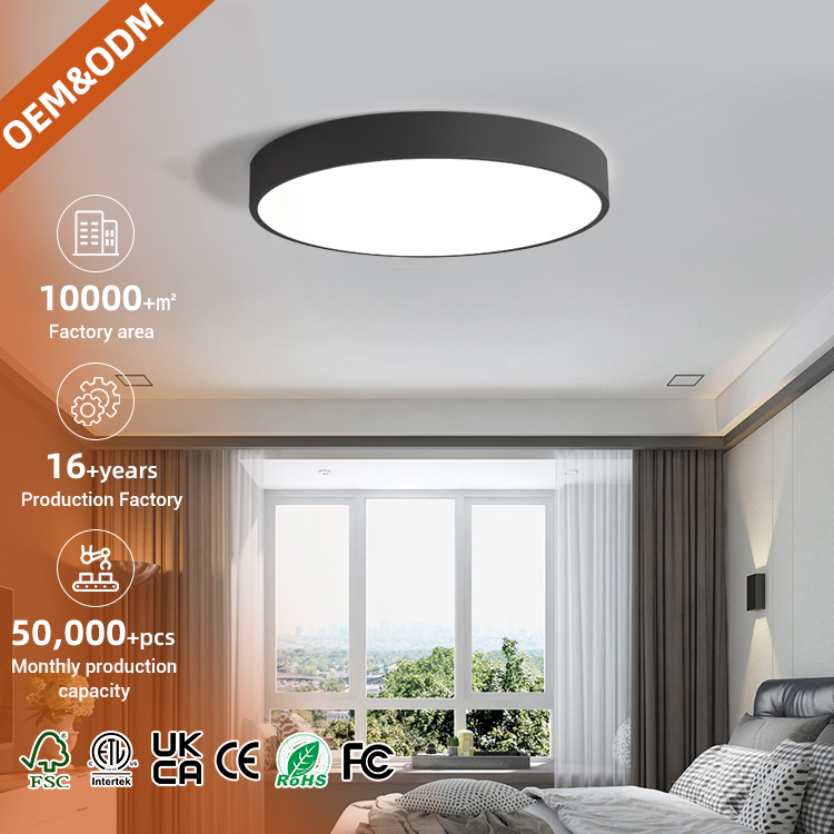 Modern Design Round Switch Control Smart Home Lighting Living Room Bedroom Surface Mounted Led Ceiling Light