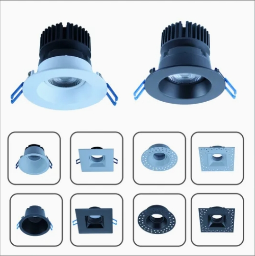2025 Best LED Down Lights 8 Inch Round Gimbal Recessed Ceiling Can Lights Low Glare IP54 Smart Rgbcw 5CCT Tunable Beam Angle Adjustable