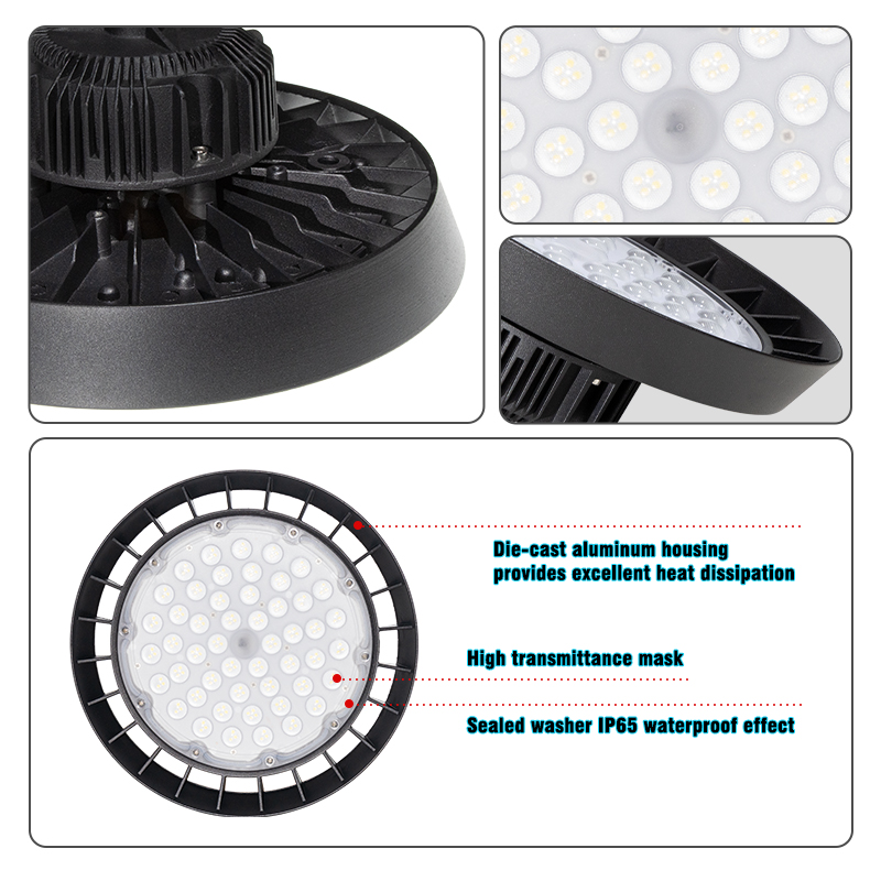 10V Dimmable 6500K IP65 Waterproof Industrial UFO Highbay Light Fixture