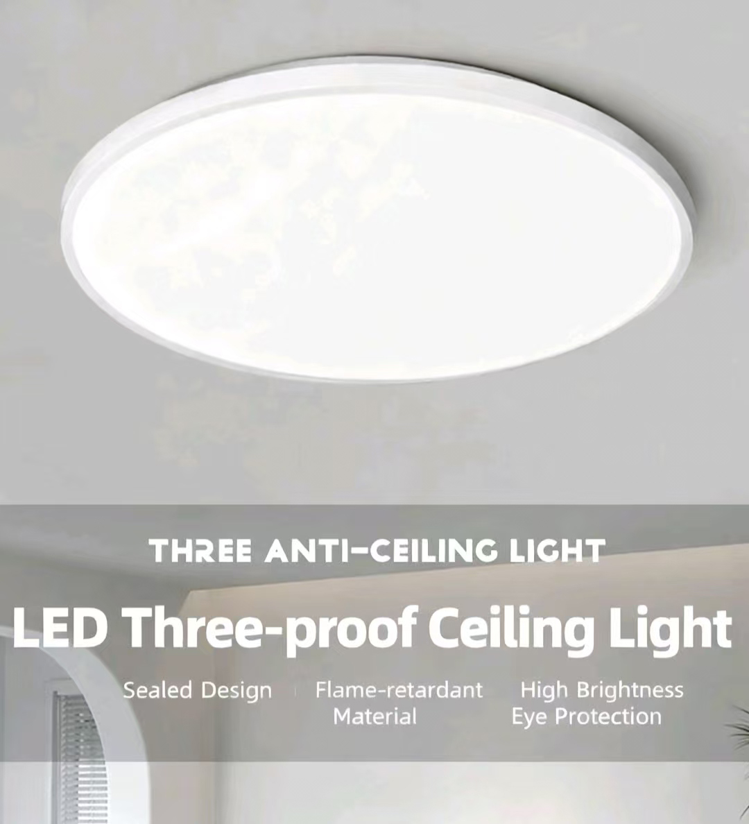 Modern 15W-50W LED Ceiling Light Fixture IP20 Rating 6500K Color for Home Office Living Room Surface Mounted Panel Lamp