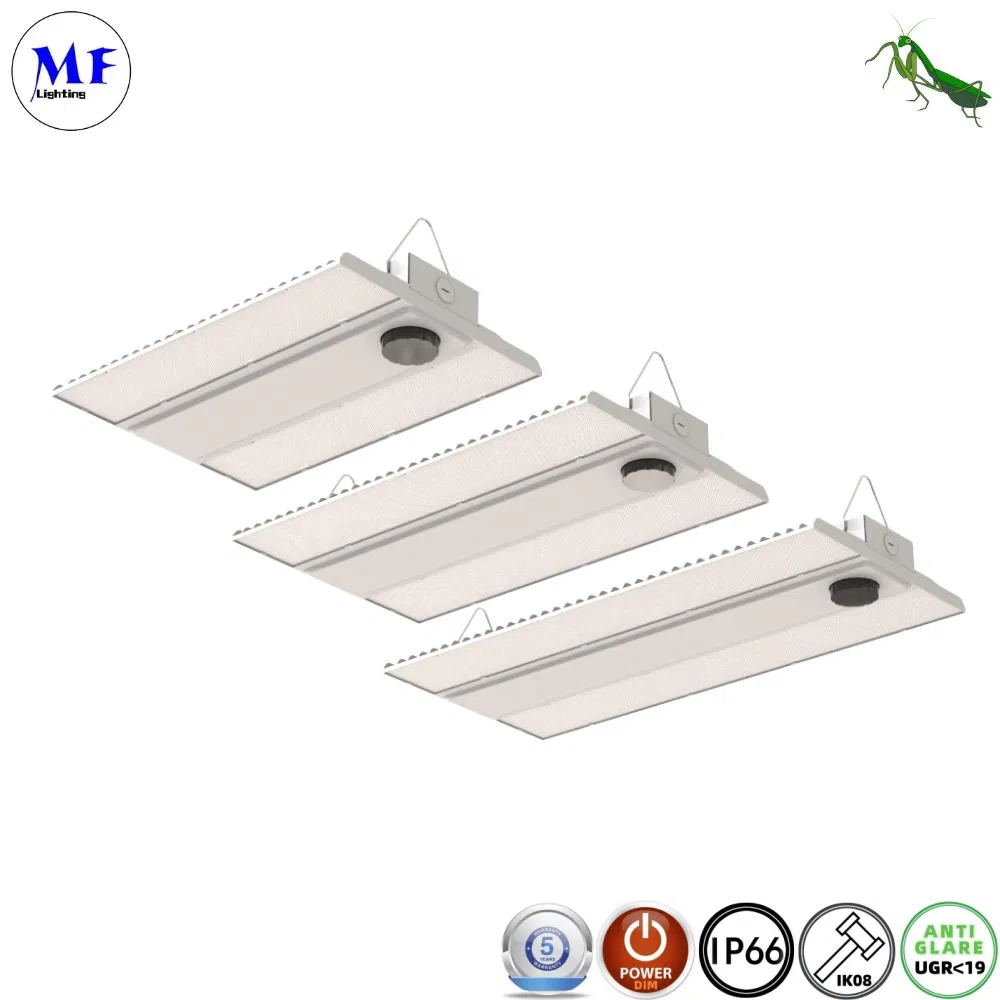 Factory Price Microwave Daylight Sensor 0-10V Dimming 150W IP66 Waterproof Factory Industrial Lighting Fixture Linear Highbay Lamp LED High Bay Light