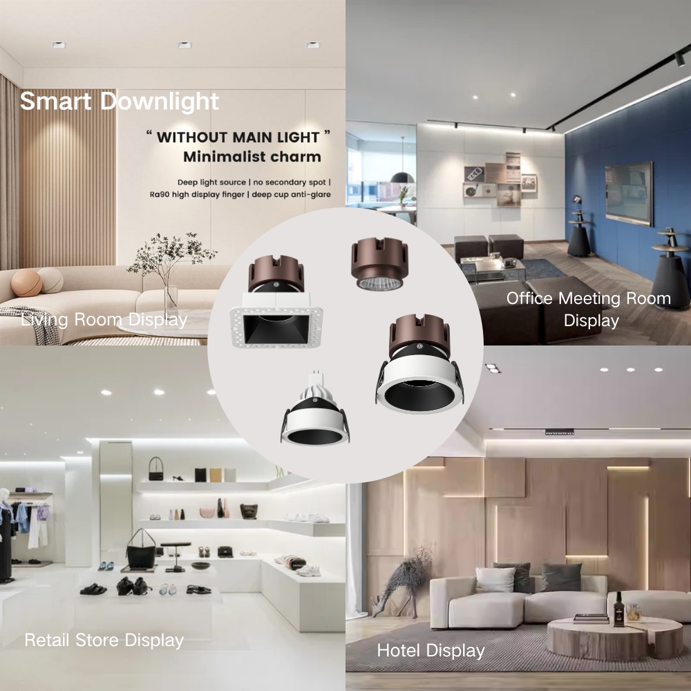 Smart Home System Dimmable Downlight Zigbee Homekit Motion RGB Downlight Recessed Ceiling Spotlights Adjustable Angle Downlight