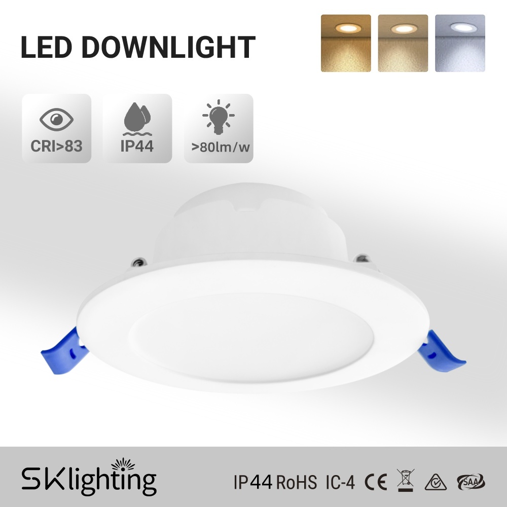 Ultra Slim down light Australian 8w Saa Certificate 3cct Adjustable Downlight Dimmable Led recessed lights Aluminium Spotlight