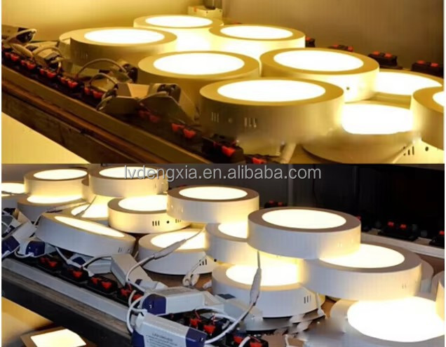 Rcessed Flush Mount Ceiling Light 6w 12w 18w 24w Wall Surface Mounted Round Led Panel Light