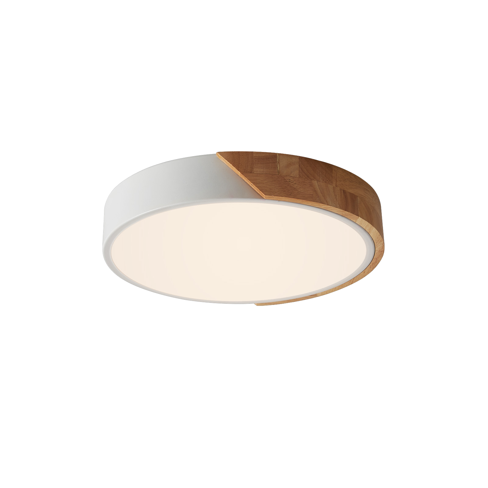 Wood Housing LED Ceiling Light for Living Room Smart Light With Remote Control Dimmable Color Changing Wood Ceiling Lights