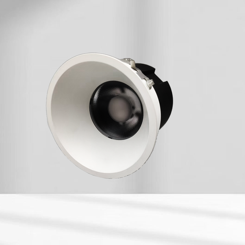 COB LED Indoor Hotel Lighting High Brightness Anti-Glare Aluminum Durable Surface Mounted Recessed Downlight Modern Design IP44