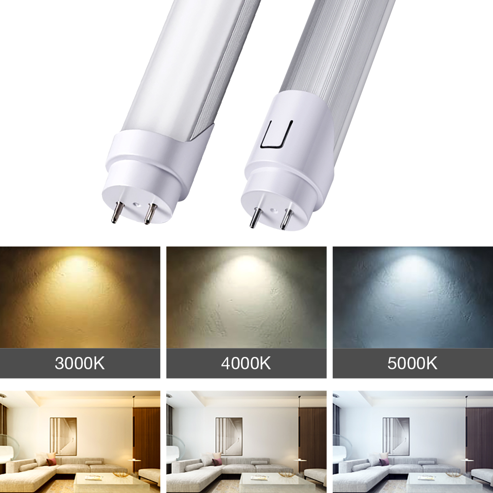 Lonyung CE ETL 4ft 8ft 6000K G13 T8 Aluminum LED Tubes 110 Lm/W 5-Year Warranty Commercial Tube Lights