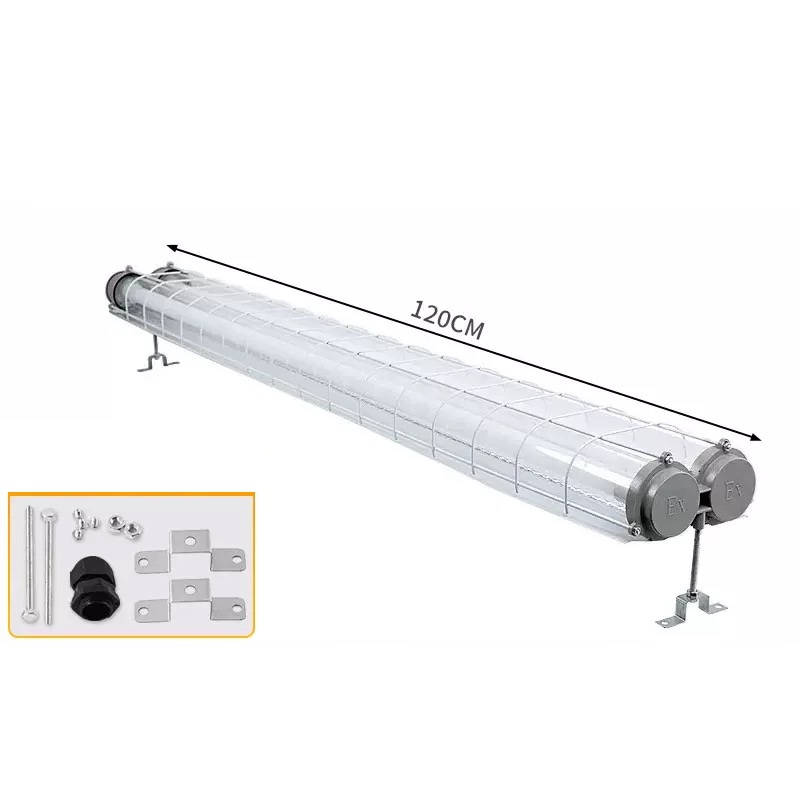 1200MM Waterproof IP65 LED Fluorescent Lamp Fittings Single Or Double For Industrial Chemical Explosion-Proof Light
