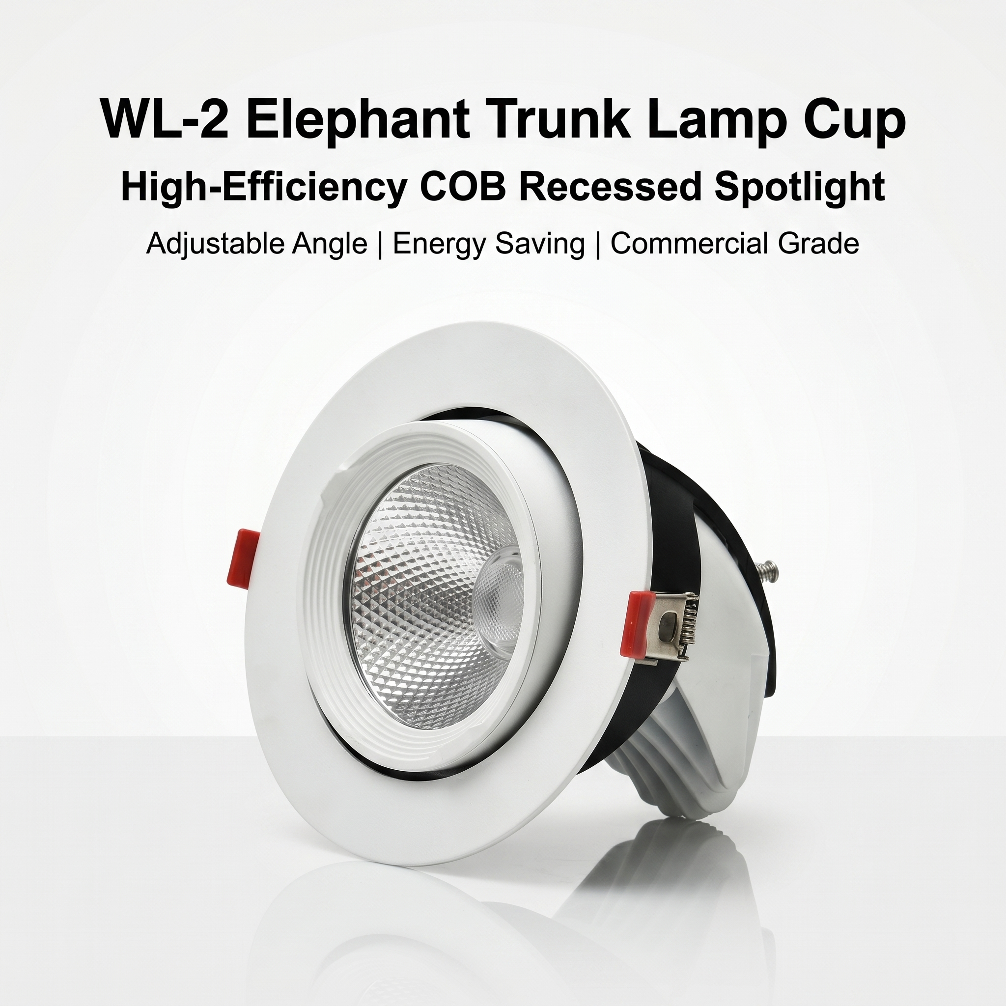 Modern LED COB Down Light Fixtures with Aluminum Construction Flexible Rotatable Gimbal Recessed Mount Warm White Lighting
