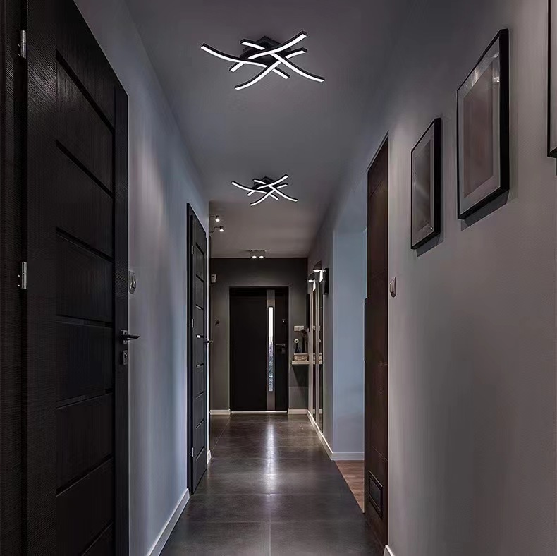 Modern LED Flush Mount Ceiling Light Fixture Dimmable Acrylic Panel for Hallway Kitchen Bedroom Bathroom Lighting