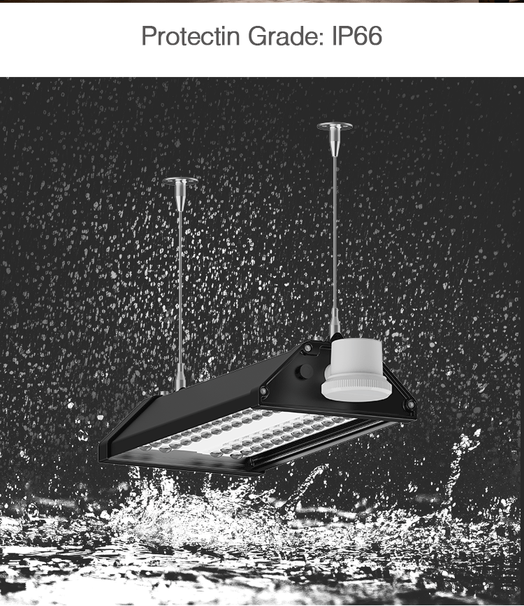 Warehouse Factory High Lumen IK08 IP65 Linear High Bay Light - 0-10V/1-10V Dimmable LED Linear High Bay Lamp