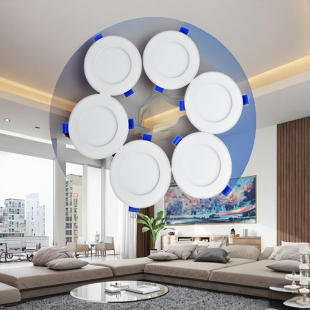 ETL Ultra Slim 6Inch 14W Recessed LED Panel Light Aluminum Body 5CCT Tunable Modern Indoor Lighting Downlight Fixture