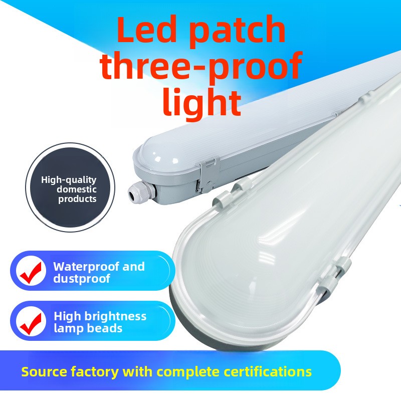 High Lumen 60cm 120cm Tri Proof Light Vapor Tight IP65 Waterproof 2ft 4ft Batten Led Ra80 6000K 40W 30000 Hours Warehouse