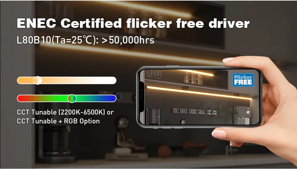 Smart RGB LED Tube Light with APP Control and Adjustable Brightness