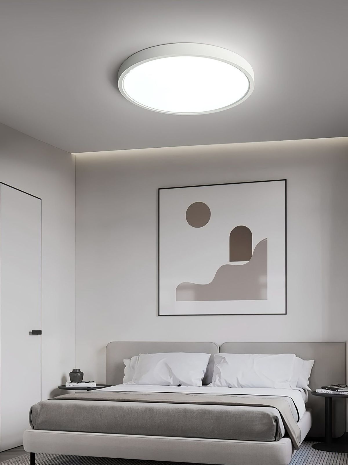 Modern 15W-50W LED Ceiling Light Fixture IP20 Rating 6500K Color for Home Office Living Room Surface Mounted Panel Lamp