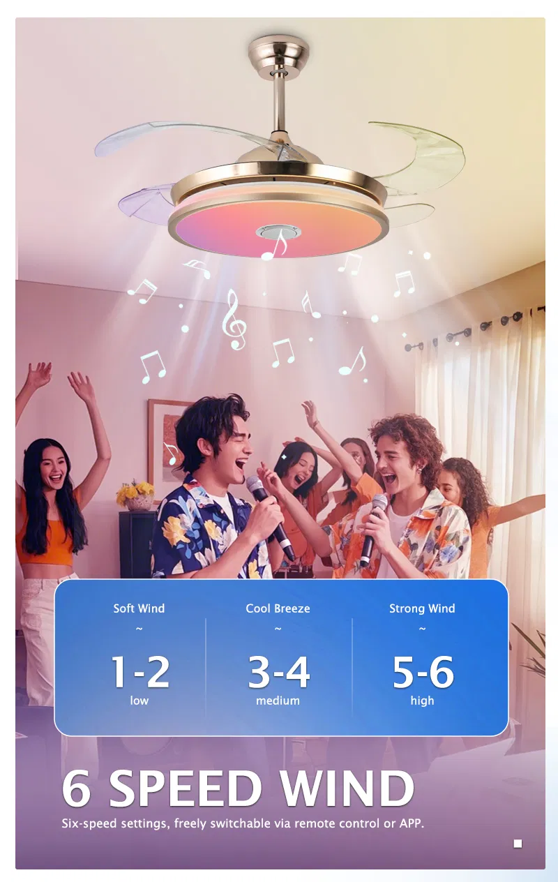 42inch Indoor Smart RGB Music LED Ceiling Light with Mobile APP Control