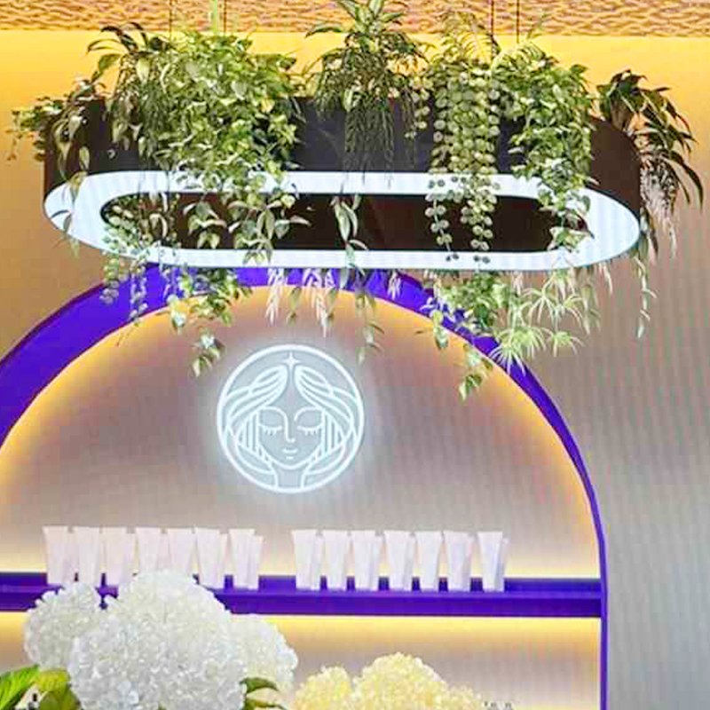 Oval Green Plant Circular LED Pendant Lighting Decor Chandelier For Living Bedroom Dining Room Home Office