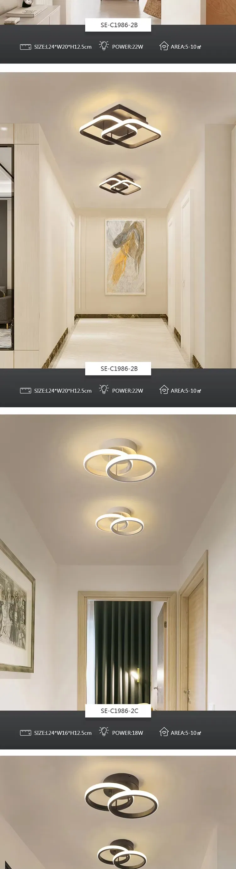 Smart APP Control Dimmable Square LED Ceiling Fan with Light and Remote