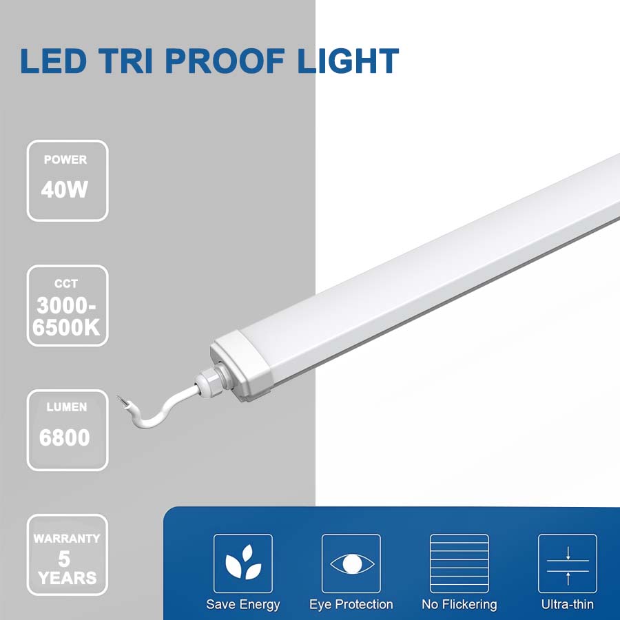 1200mm 40w Led Light Linear Fixture Ip65 Led Tri-proof Light/three Proofing Lamps for Commercial
