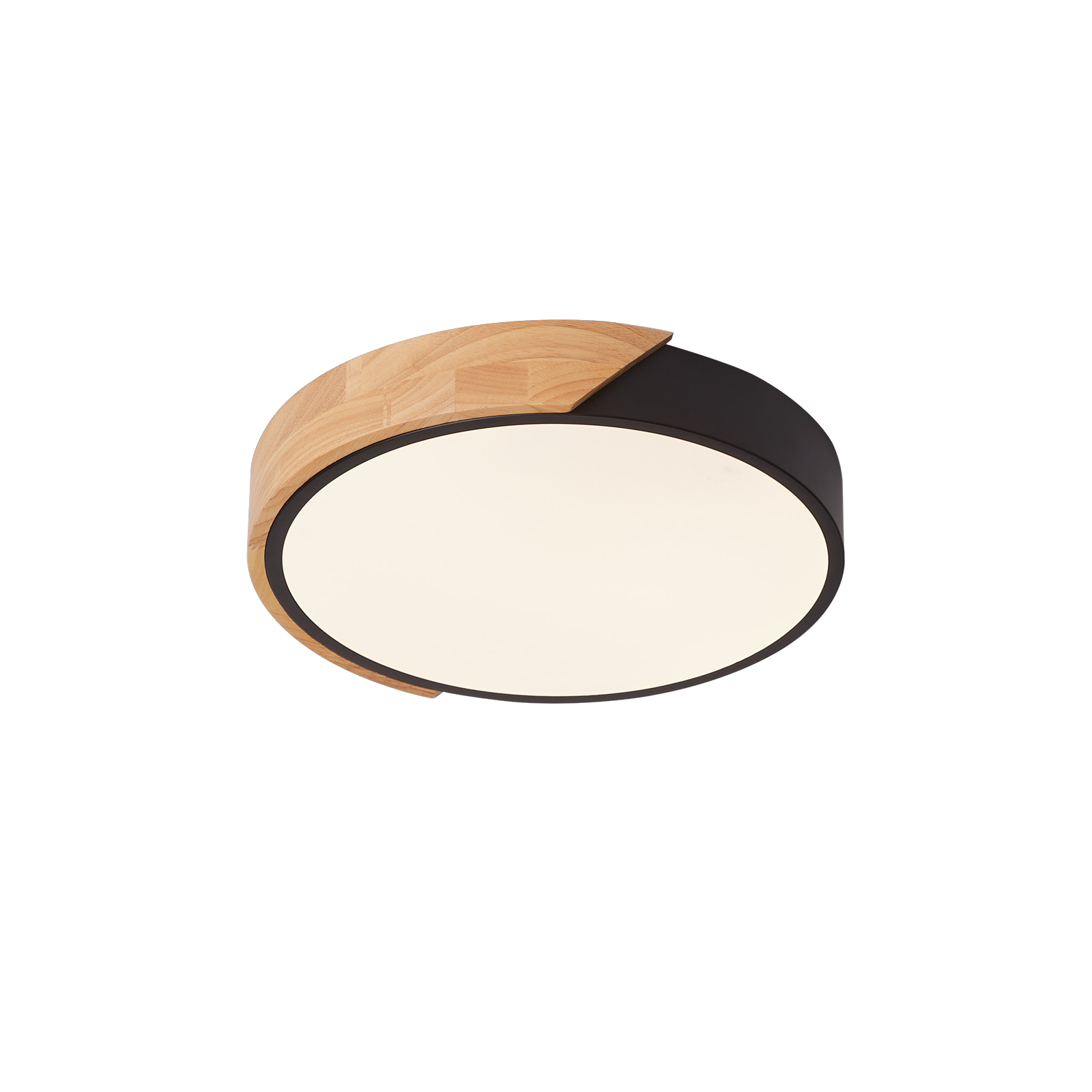 Wood Housing LED Ceiling Light for Living Room Smart Light With Remote Control Dimmable Color Changing Wood Ceiling Lights