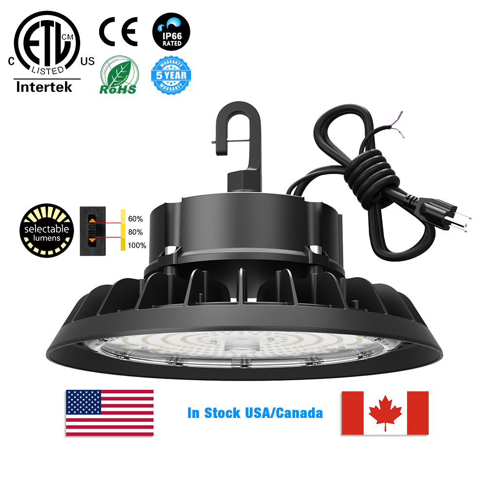 5 Years Warranty 200w 150lm/w 60 Beam Angle Workshop Warehouse 3cct Switchable LED UFO High Bay Light