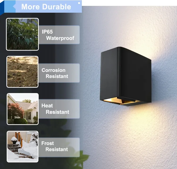 up and Down IP65 LED Adjustable Beam Angle Wall Mounted Porch Light