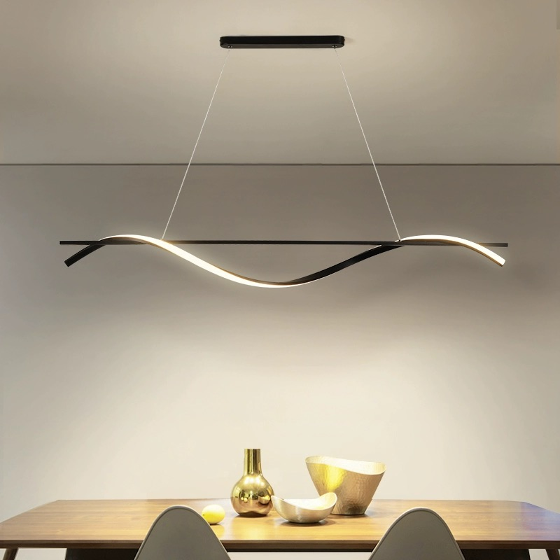 Smart Mobile APP Control LED Dimmable Chandelier Aluminum Acrylic Ceiling Lamp Gold Pendant Light