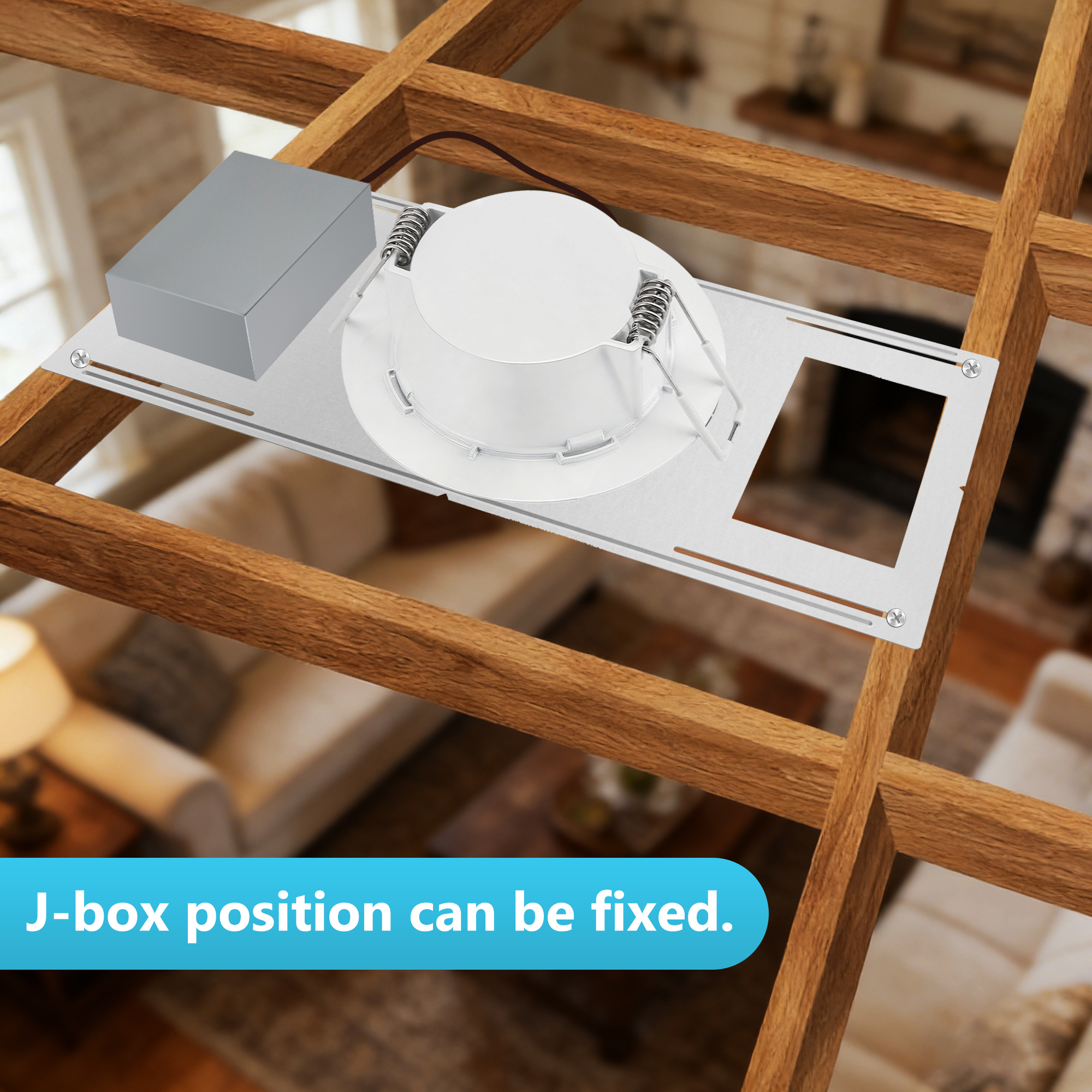 Modular Iron Mount For LED Panel Lights Drop Ceiling Ready Quick-Release Design