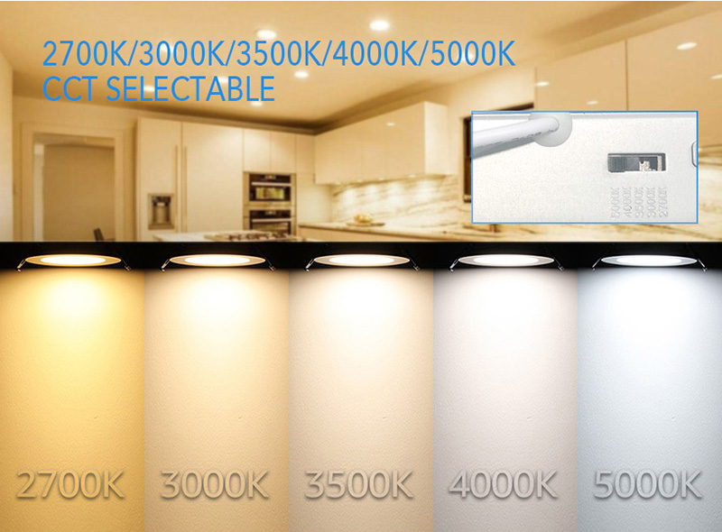 4 Inch Square Slim LED Recessed Lighting Ultra Thin Downlight Ceiling Light 120V AC / Dimmable Square Shape Ip44 Aluminum Modern