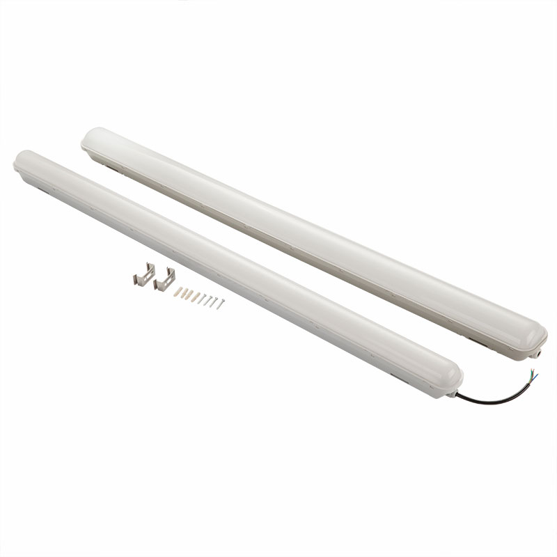 Warehouse Tri-proof Light Anti-Glare IP65 Waterproof Steel Led Light Fixture with CE Certification 3-Year Warranty for Corridors