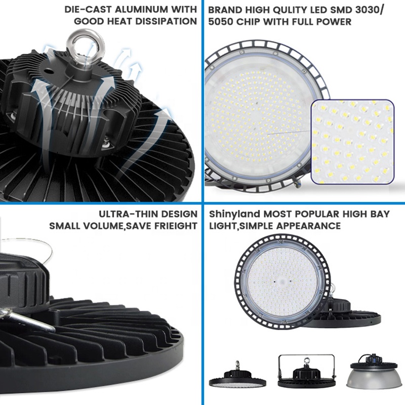 Guangdong High Quality Warehouse Factory Industrial Lighting Smd 60W 80W 100W 120W 150W 180W 200W 250W Led High Bay Light