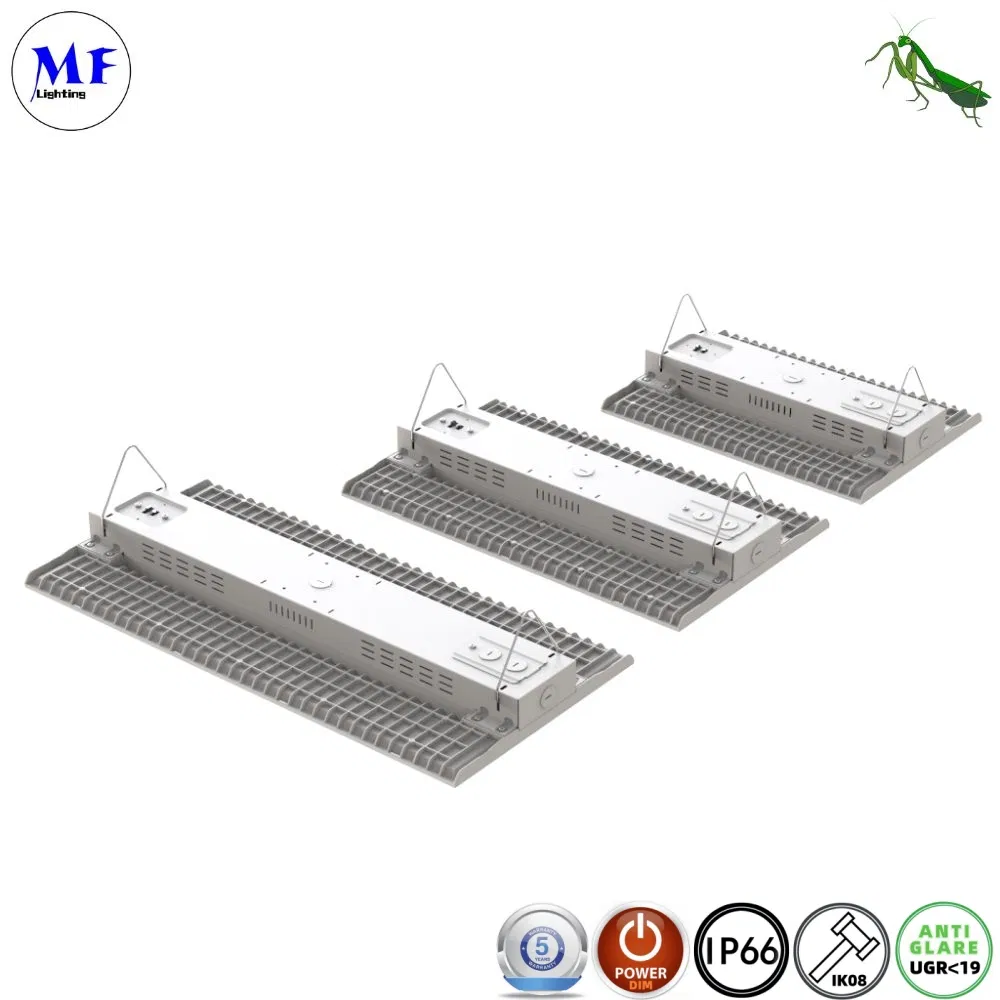 Factory Price Microwave Daylight Sensor 0-10V Dimming 150W IP66 Waterproof Factory Industrial Lighting Fixture Linear Highbay Lamp LED High Bay Light
