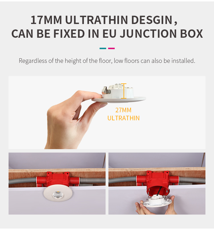 Adjustable Aluminum Cob Dimmable Downlight Slim Led Recessed Cabinet Ceiling Light