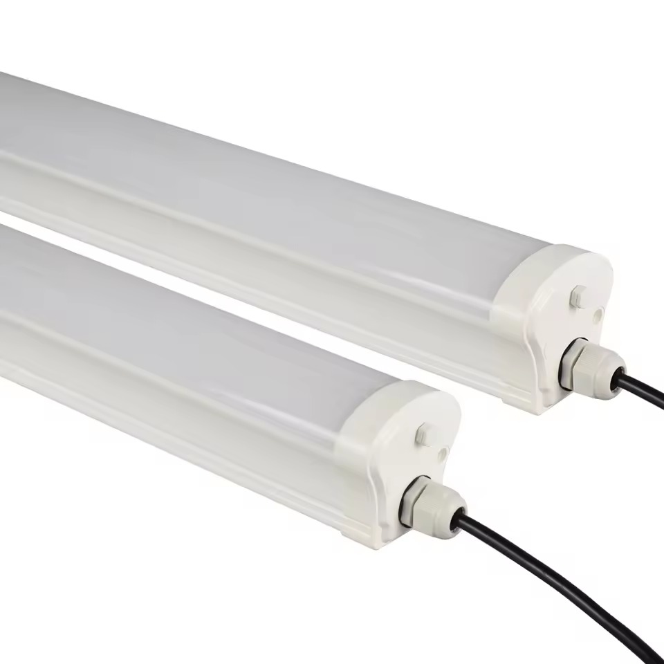 All Plastic 20W/40W/50W IP66 120CM Waterproof Tri-Proof LED Batten Lamp for Warehouse Parking Lot Etc