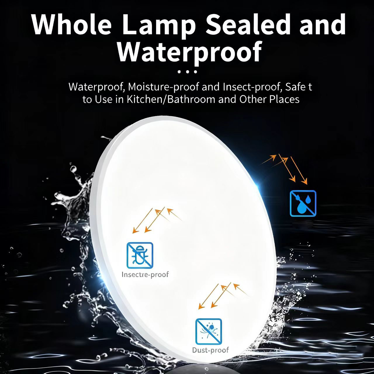 Modern 15W-50W LED Ceiling Light Fixture IP20 Rating 6500K Color for Home Office Living Room Surface Mounted Panel Lamp