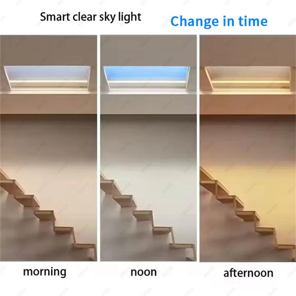 Smart Blue Sky Ceiling Light APP Control and Biorhythm Simulated Sunlight Exposure 150lm/W Artificial Skylight LED Panel