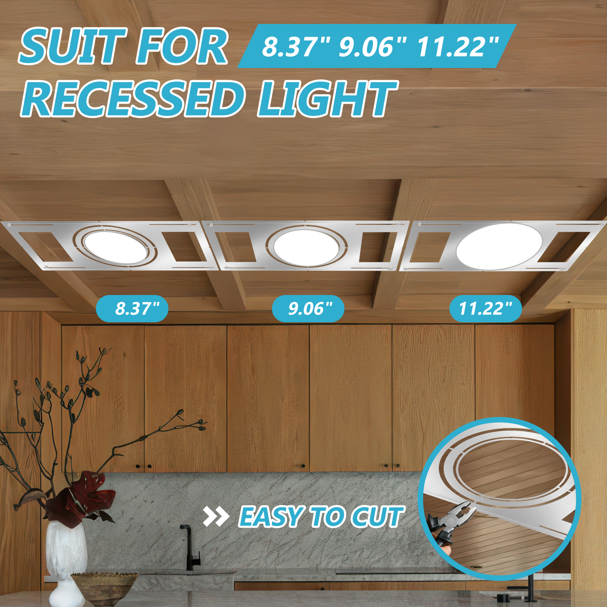 Modular Iron Mount For LED Panel Lights Drop Ceiling Ready Quick-Release Design