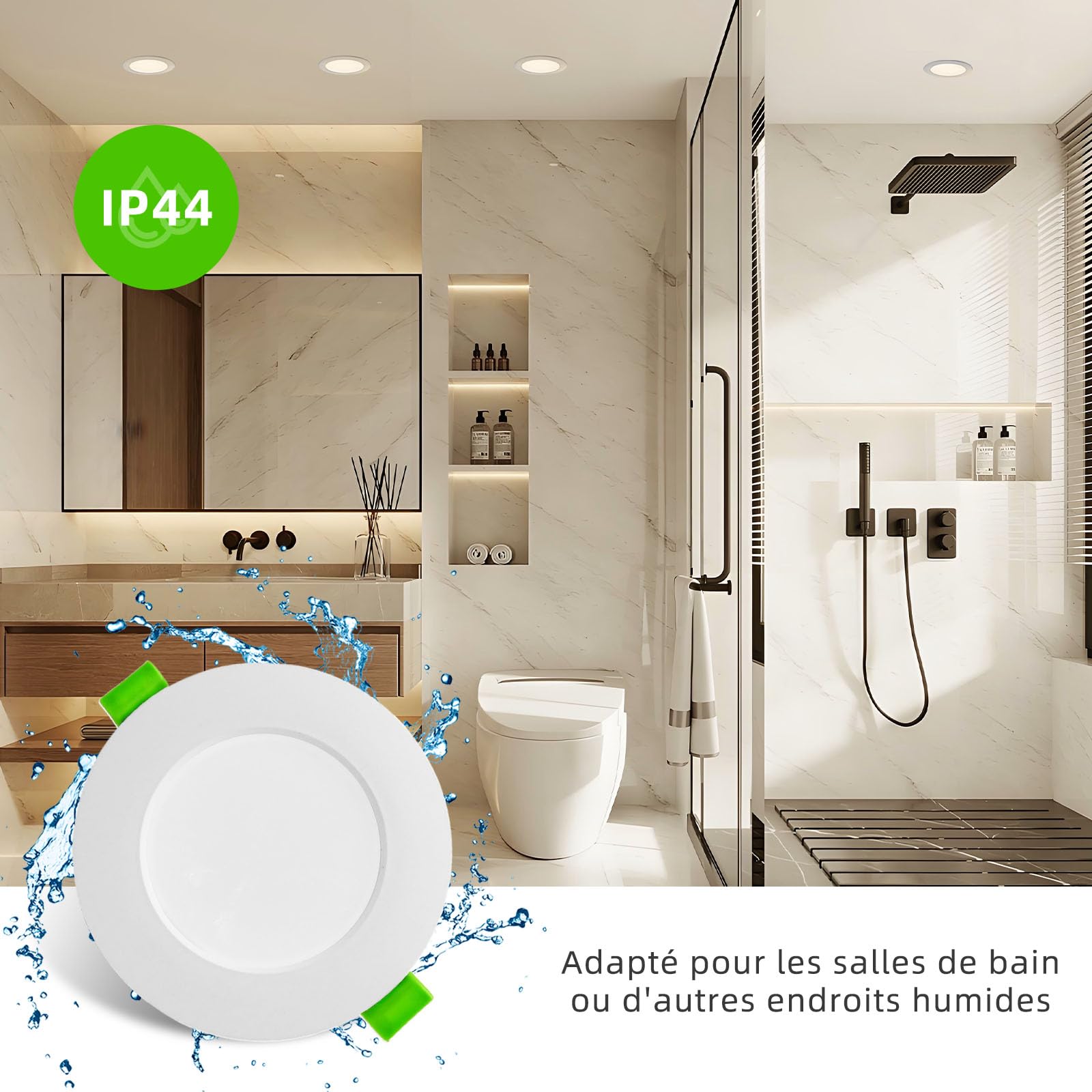Factory Direct Sales New Products Sell Well In The European Market Recessed Ip44 Led Light Downlight
